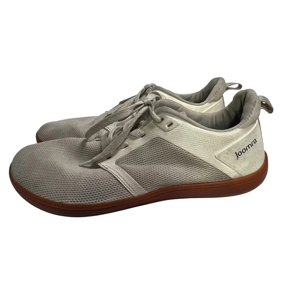 Joomra Minimalist Barefoot Shoes Womens 40 Gray Cream Zero Drop Wide Toe Box